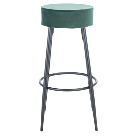 Safavieh Bohden Round Bar Stool Malachite Green & Black BST7508C